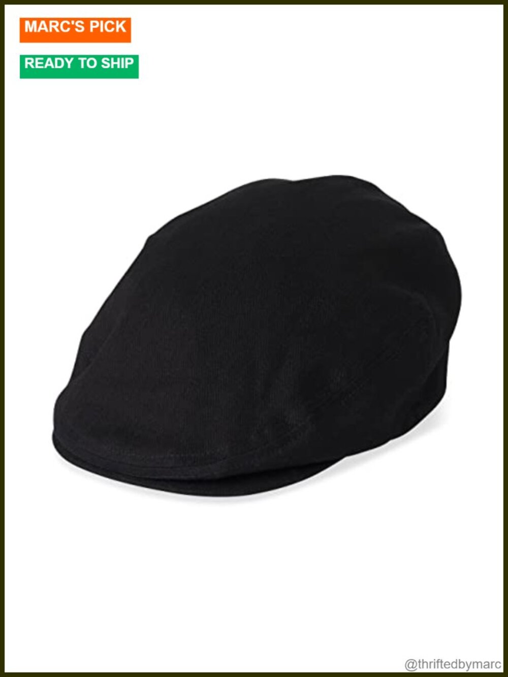 Unisex Driver's Cap with Front Snap Brim 8 Panel Cotton Wool